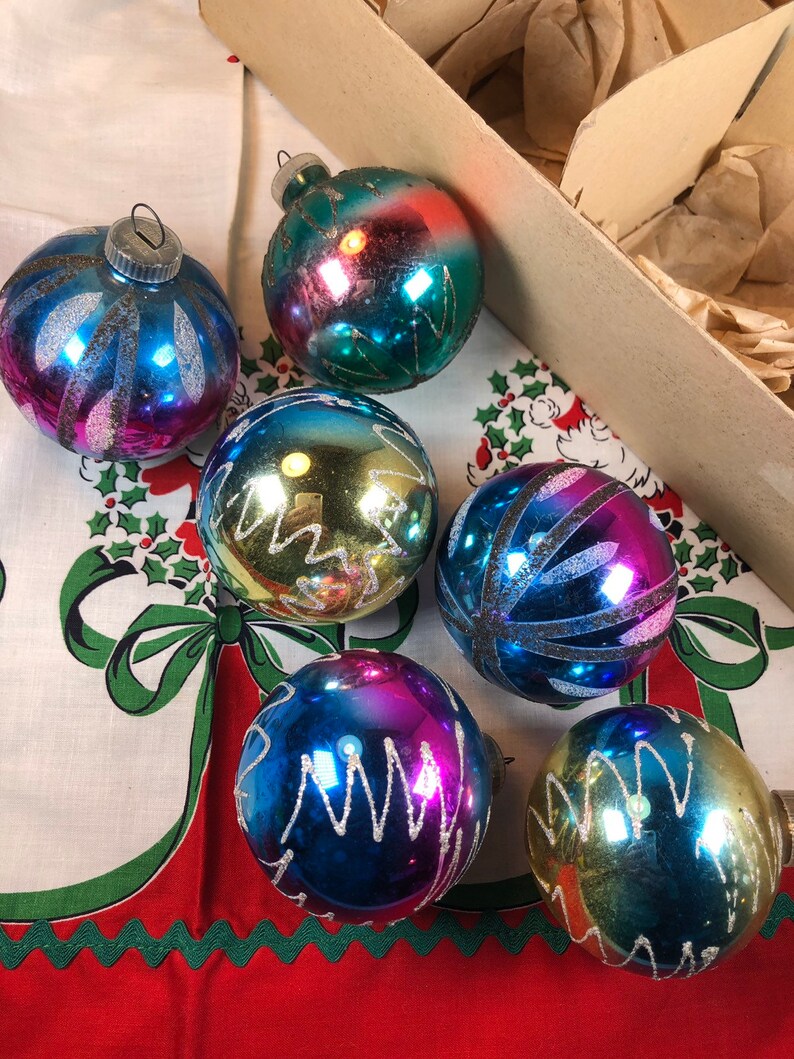 Vintage West Germany Christmas Ornaments 