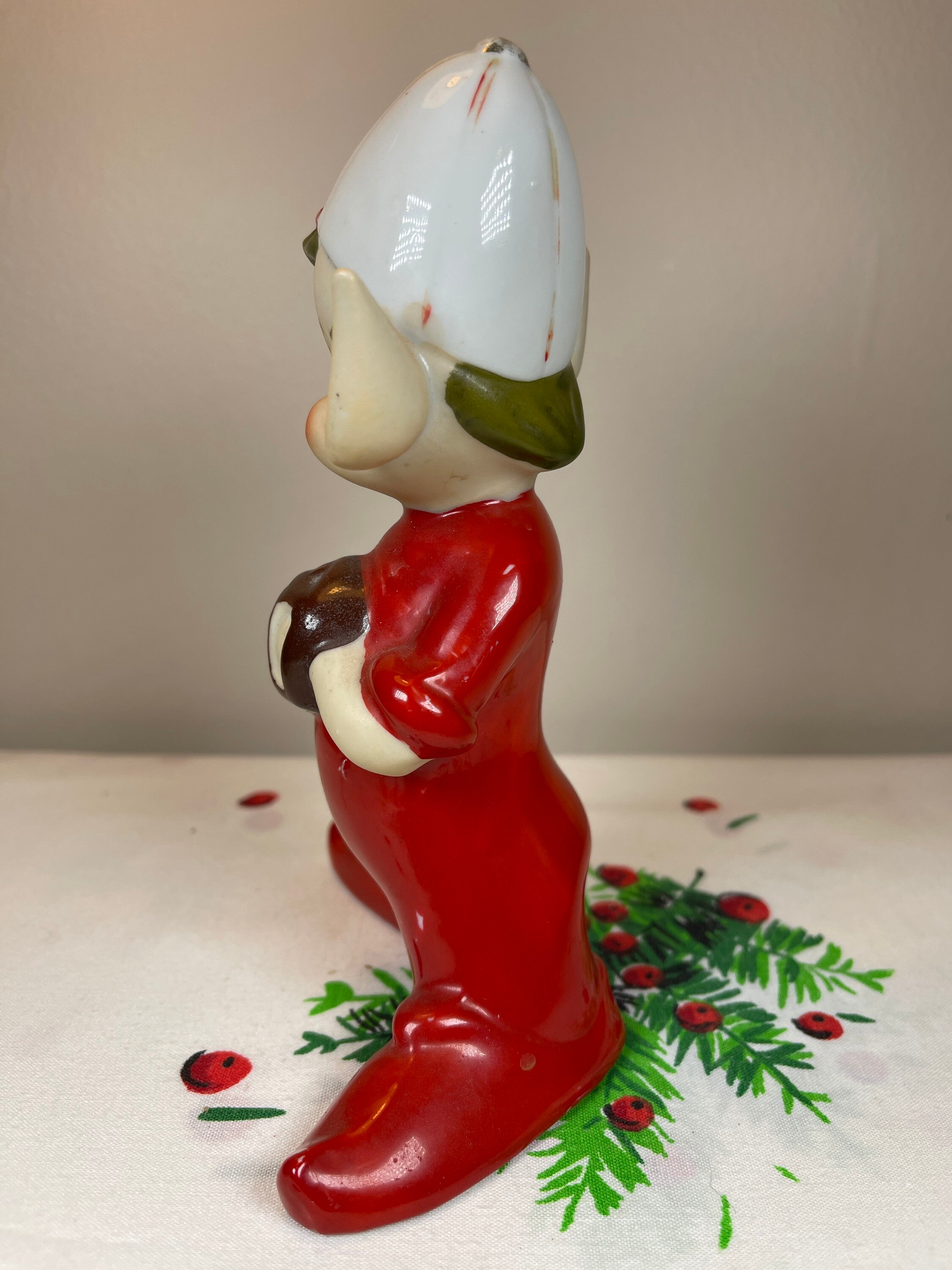 Vintage Ceramic Pixie-baseball Player -elf With Baseball Glove ...
