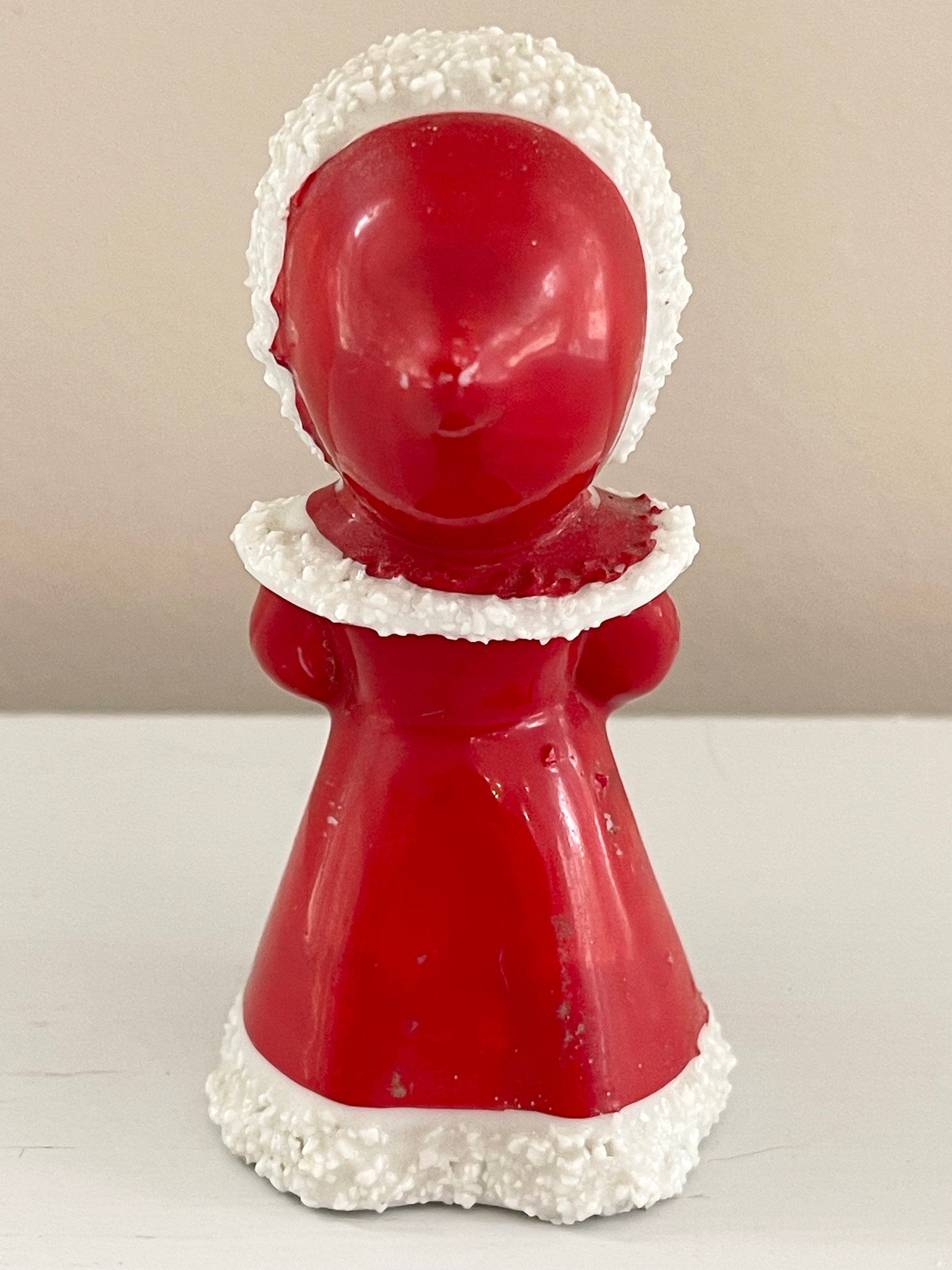 Vintage Enesco Christmas Girl Figurine-kitschy-mid Century