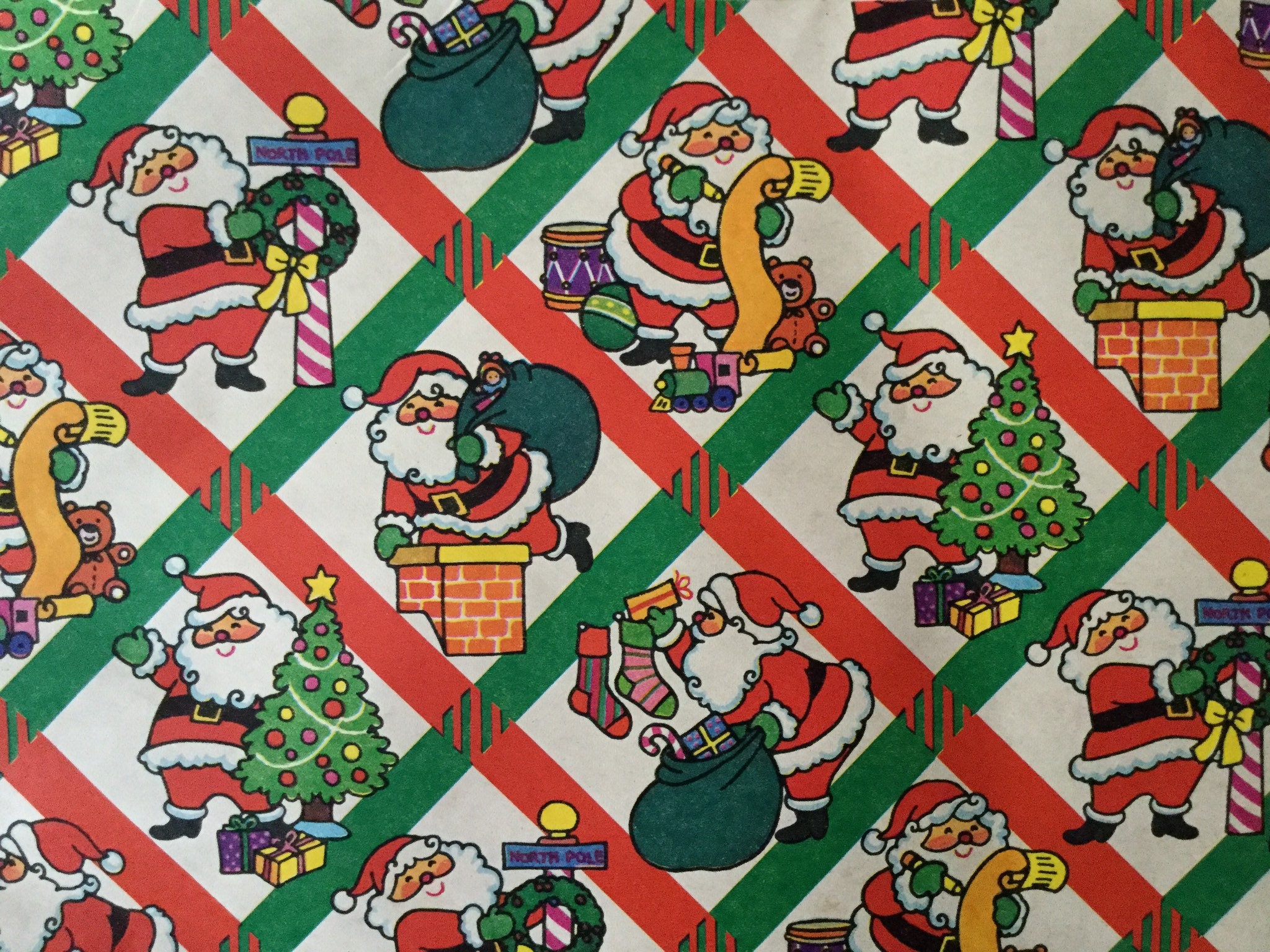 Craft Supplies & Tools Vintage NOS 1960s Christmas holiday gift wrap