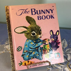 The bunny book-mid century kids book-vintage childrens book-little golden book-1955-Patsy Scarry-B edition-Richard Scarry illustrations