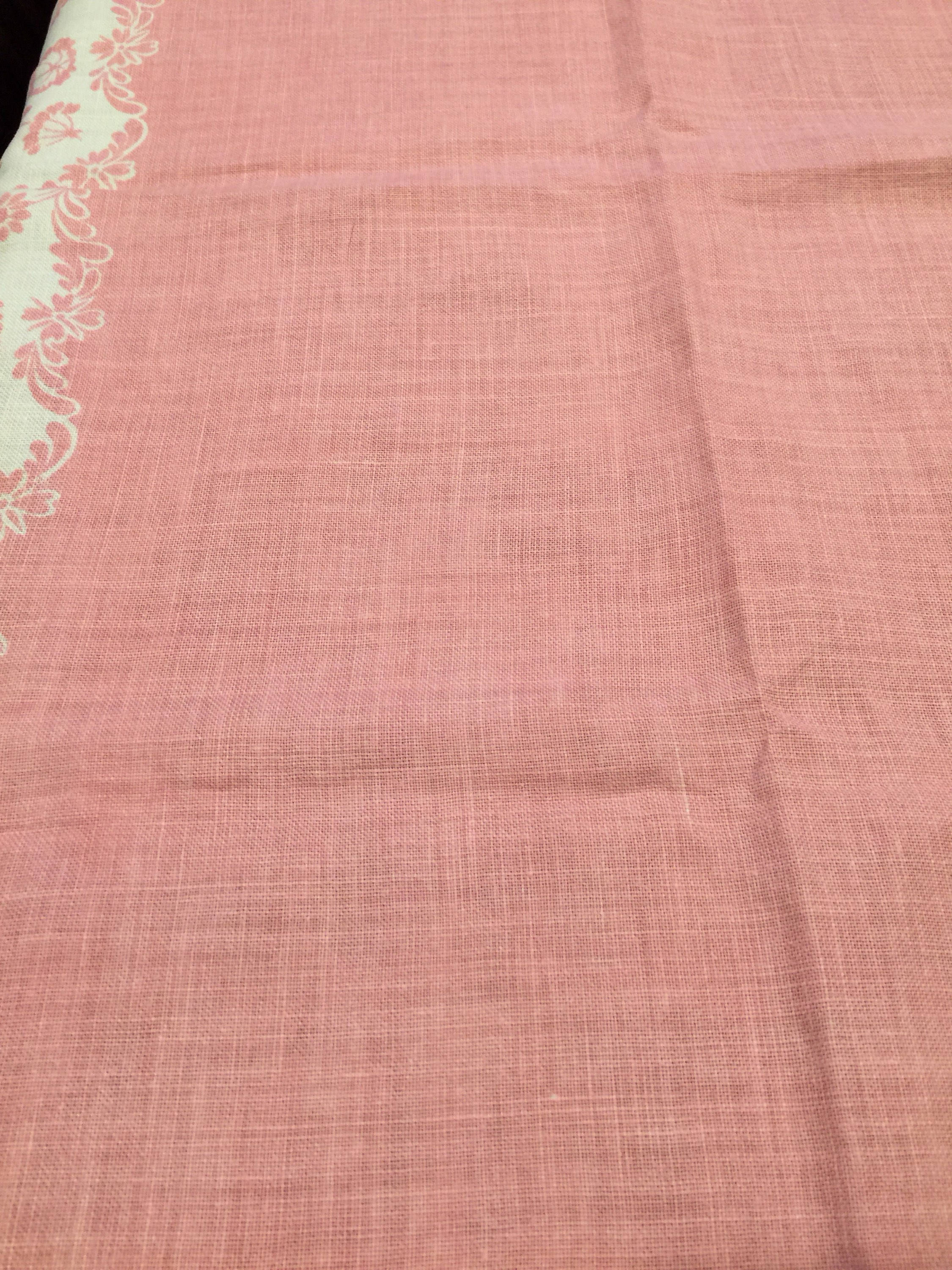 Vintage Pink Tablecloth Spring Tablecloth Easter Etsy UK