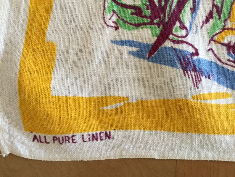 Vintage 1950s white pure irish linen kitchen tea towelMade in Etsy Vintage 1950s white pure irish linen kitchen tea towelMade in Etsy