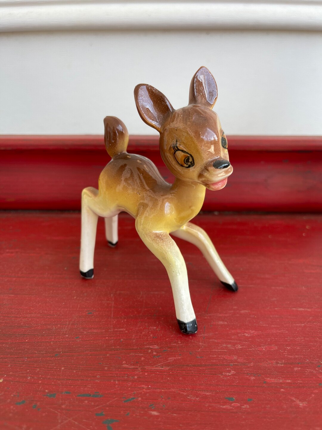 Vintage Bambi Japan Ceramic Deerkitschymid Centuryrarelong Etsy