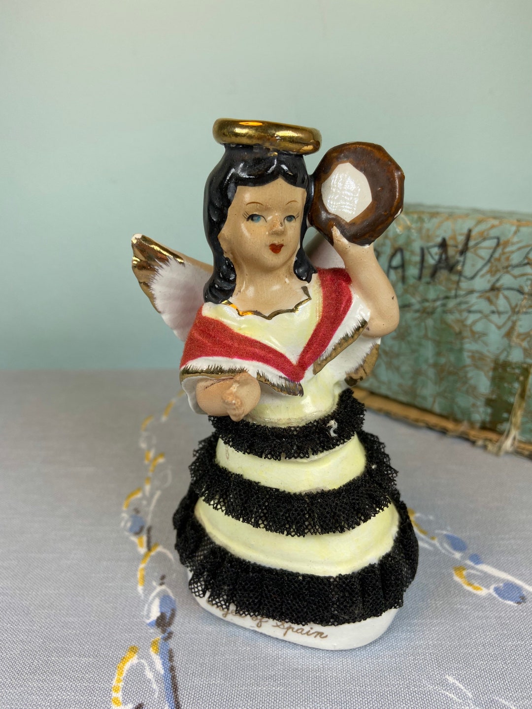 Vintage Art Gift Spain Angel1958mid Centurykitschy Angelspanish