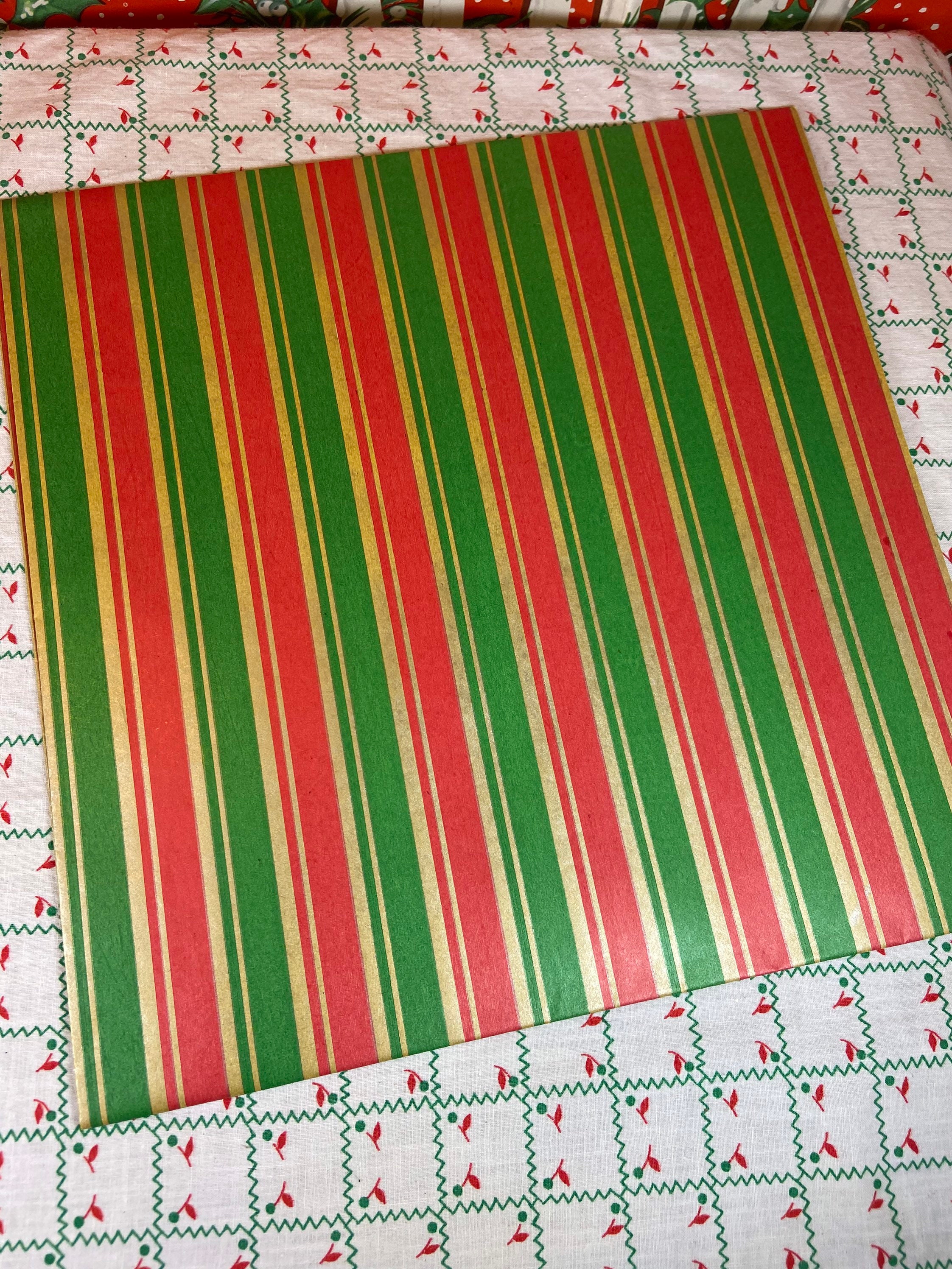 Craft Supplies & Tools Vintage NOS 1960s Christmas holiday gift wrap