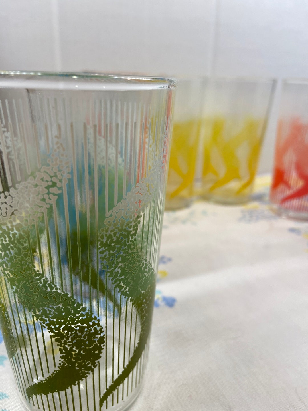 Vintage Anchor Hocking Swirl Glassesmid Centuryset of 8drinking