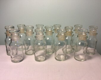 Reserved for connie only -Vintage apothecary jars - made in japan - crafts - weddings - sand collection- clear bottles - small bottles - lot