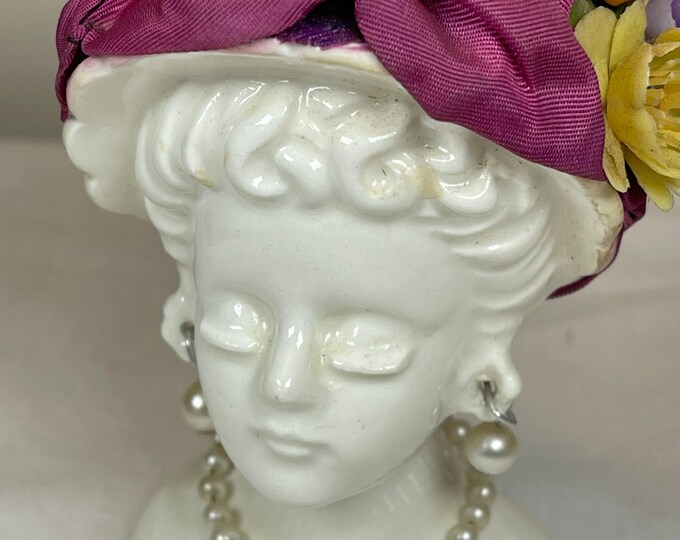 Vintage Mini Lady Head Vase Pin Cushionkitschy1970smid Etsy