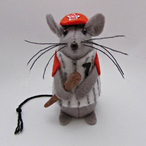 Baseball Mouse - Felt Mice Mouse - Mouse Ornament- Mouse Gift - Baseball Gift