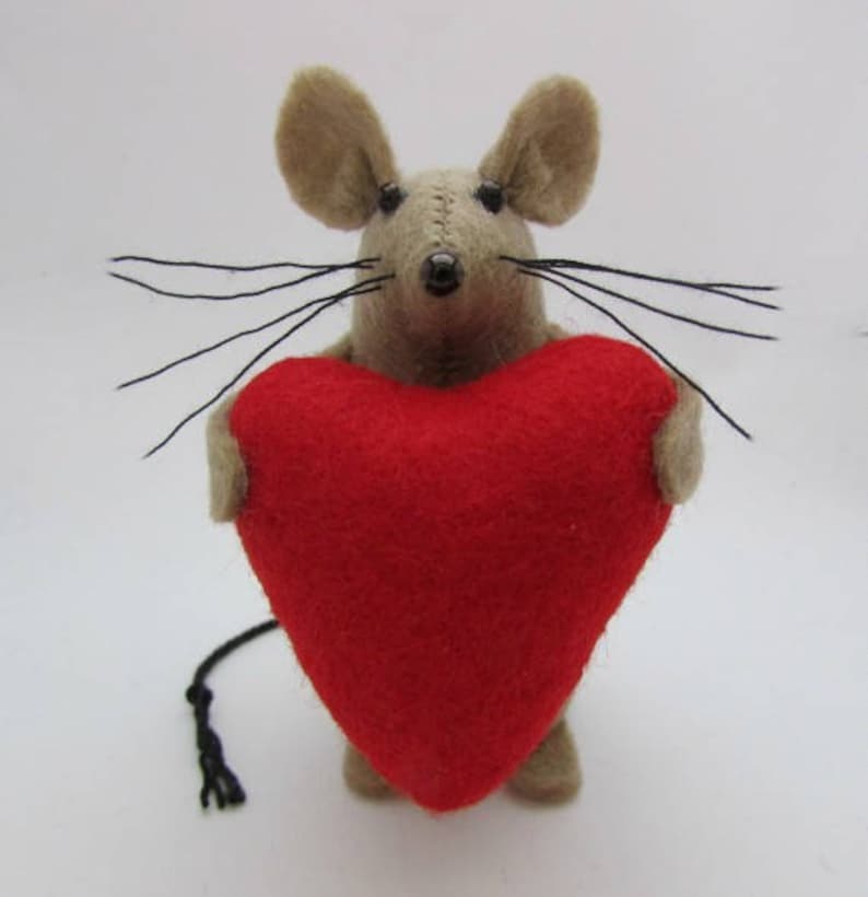 Felt Mouse Valentines Mouse Felt Mice Mouse Gift Etsy