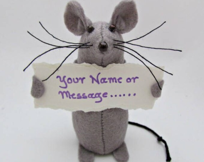 Message Mouse Felt Mouse Cake Topper Felt Mice Mouse Ornament Etsy
