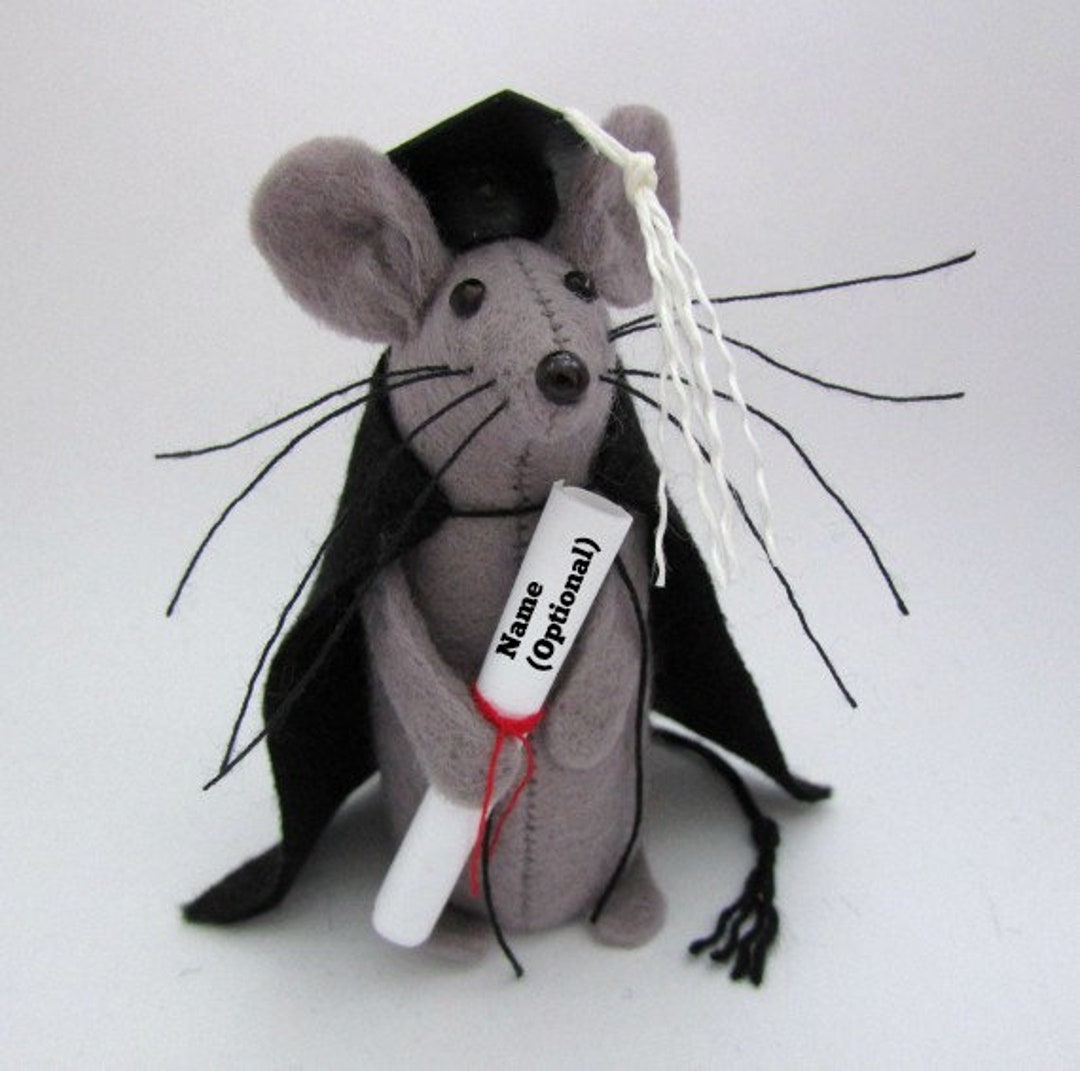 Graduation Mouse Felt Mice Felt Mouse Graduation Ornament Etsy