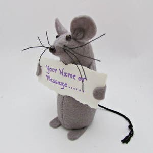 Message Mouse Felt Mouse Cake Topper Felt Mice Mouse Ornament image 3