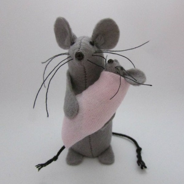 Mutter und Baby Maus - Geschenk für neue Mama - Neues Baby Ornament - Baby Maus