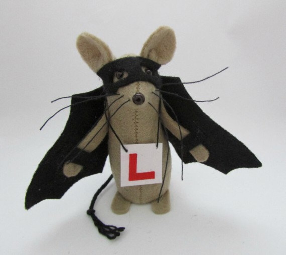 Bat Mouse Batman Felt Mice Felt Mouse Mouse Ornament - Etsy