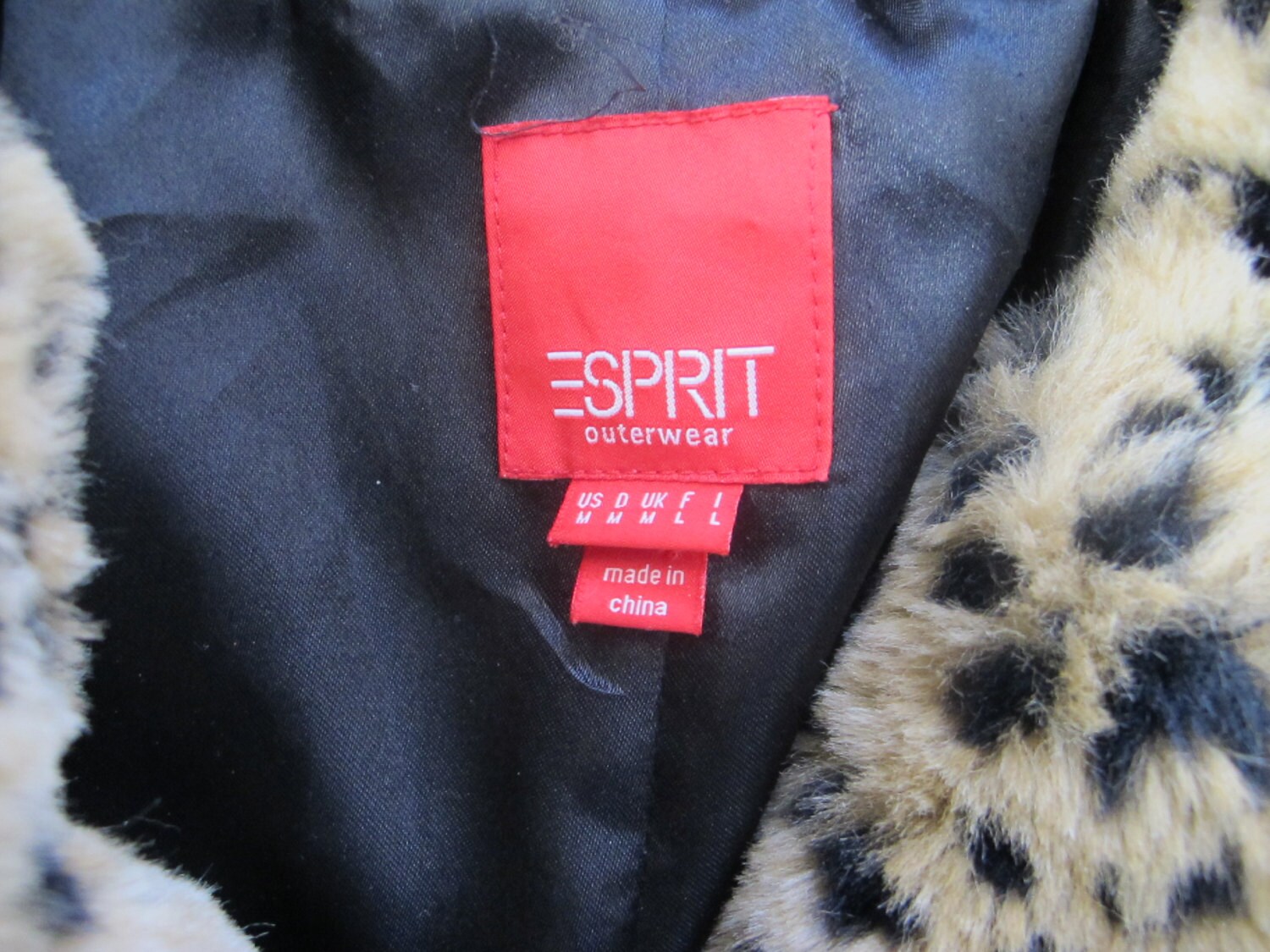 Esprit leopard print coat online