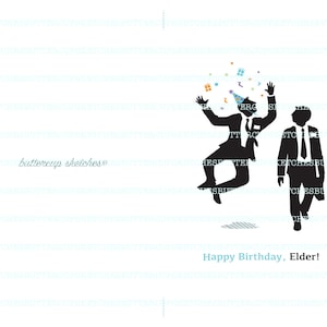 LDS Missionary Birthday Card for Elders