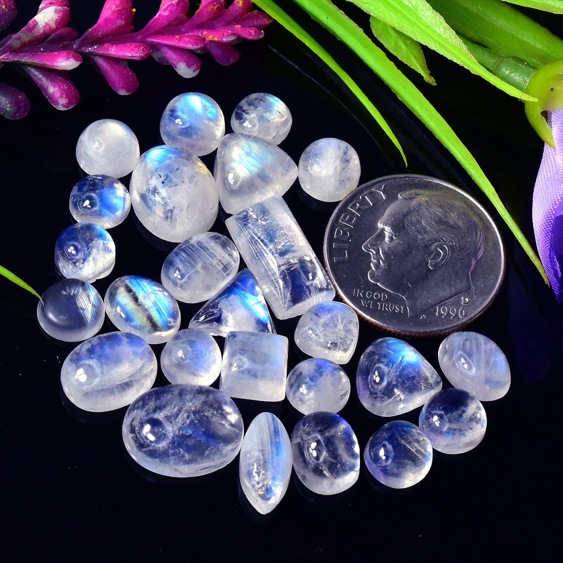 Rainbow Moonstone Lot Rainbow Moonstone Cabochons Cabs Etsy