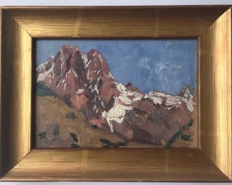 Mount Pelvoux Oil Painting – Early 20th Century French Art