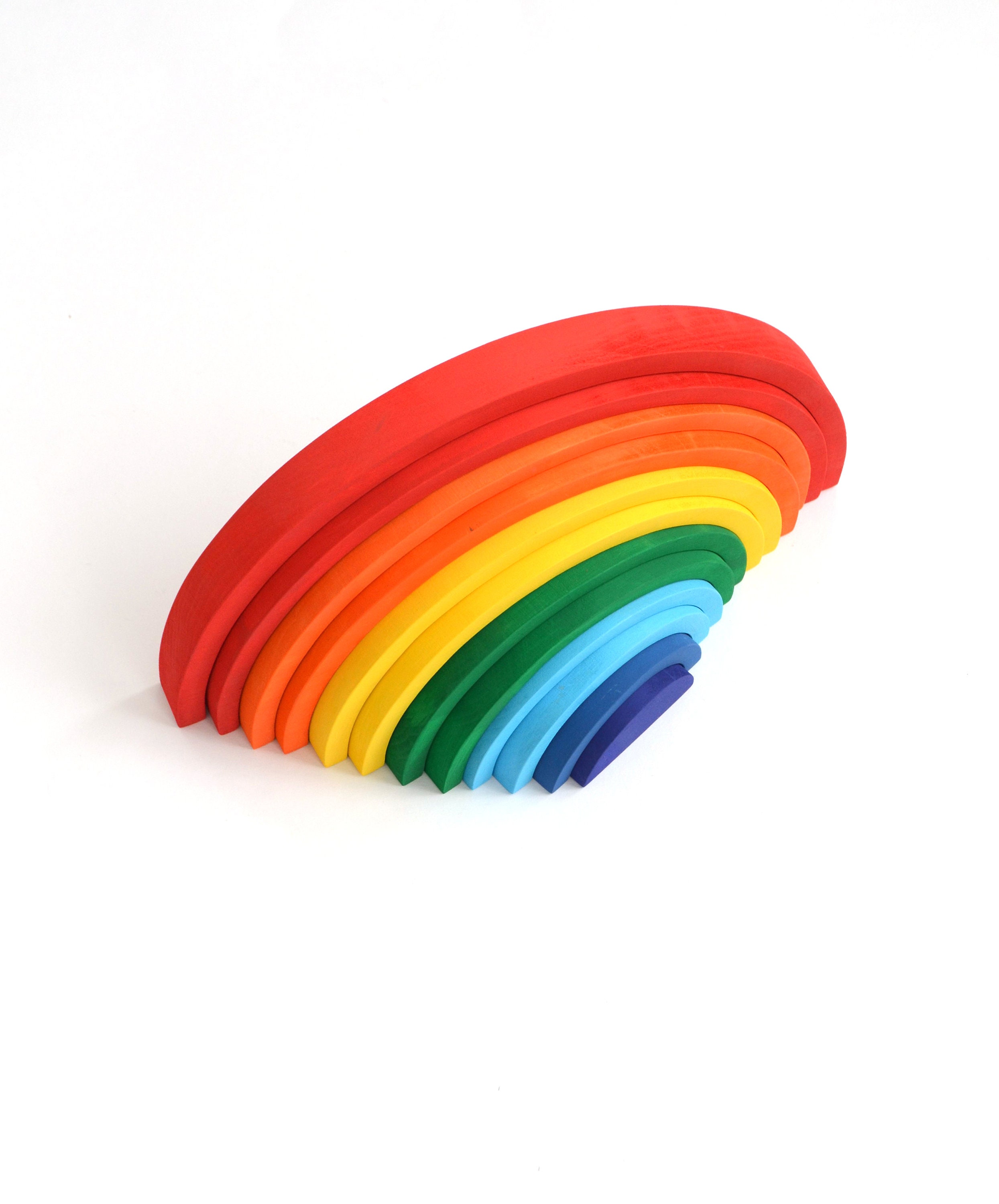 Wooden Rainbow Stack Montessori toys Waldorf Toys Busy Etsy.de