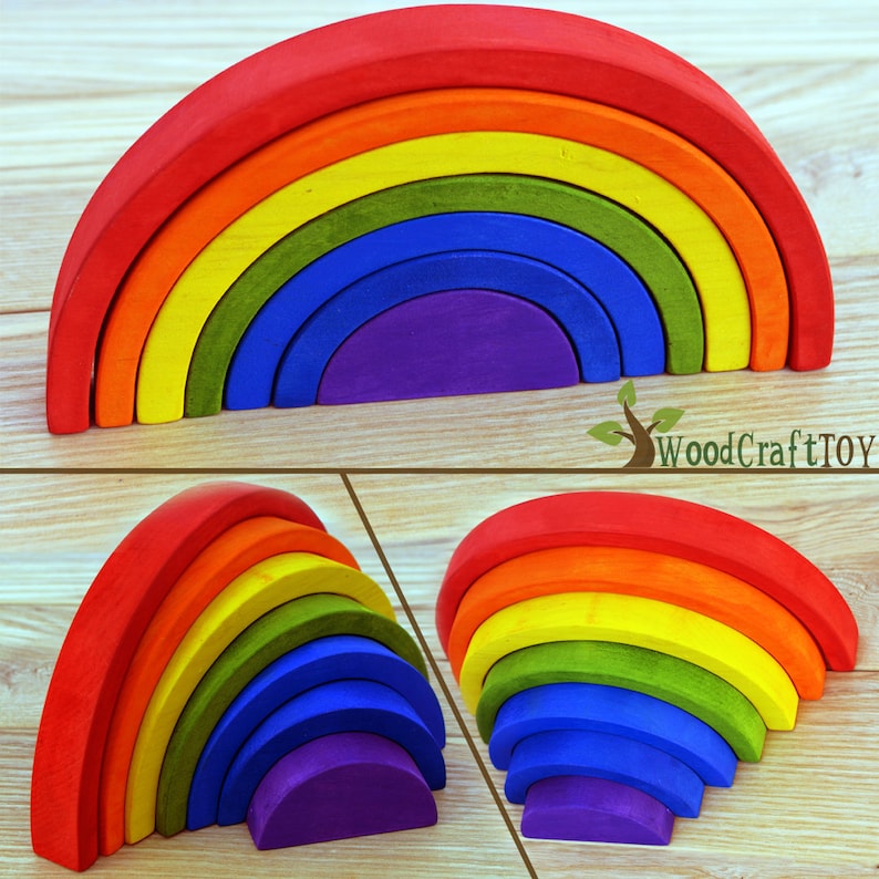 Montessori Arco Iris Madera Edificio Paquete 2 Paquete 2 | Envío Gratis