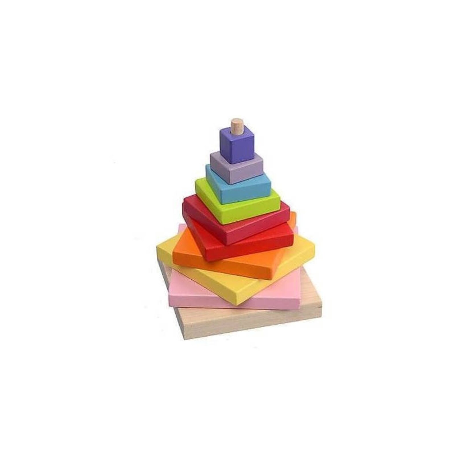 Busy Toy Wooden Pyramid Wooden Stacking Toy Educational Etsy
