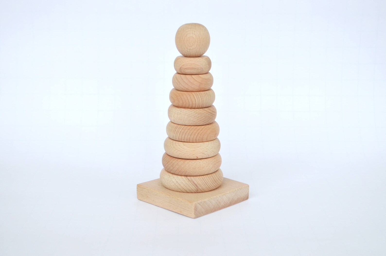 Wooden Pyramid Wooden Stacking Toy Educational Toy Etsy