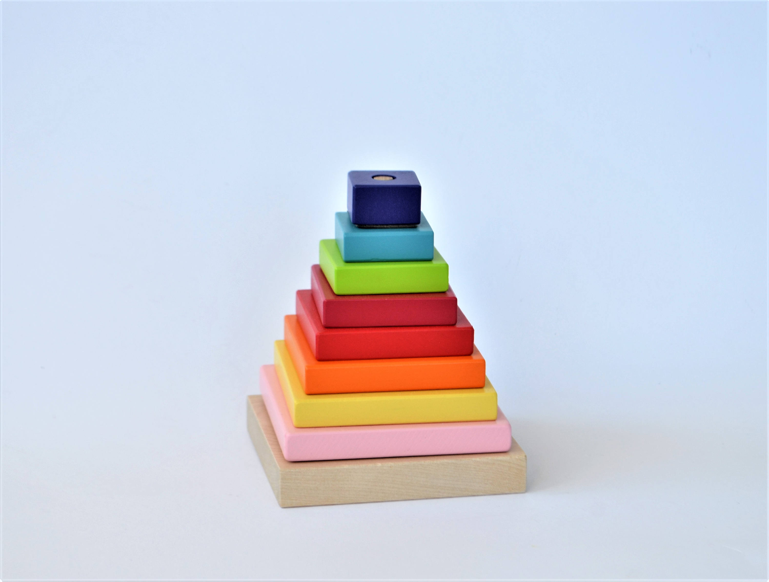 Busy Toy Wooden Pyramid Wooden Stacking Toy Educational Etsy