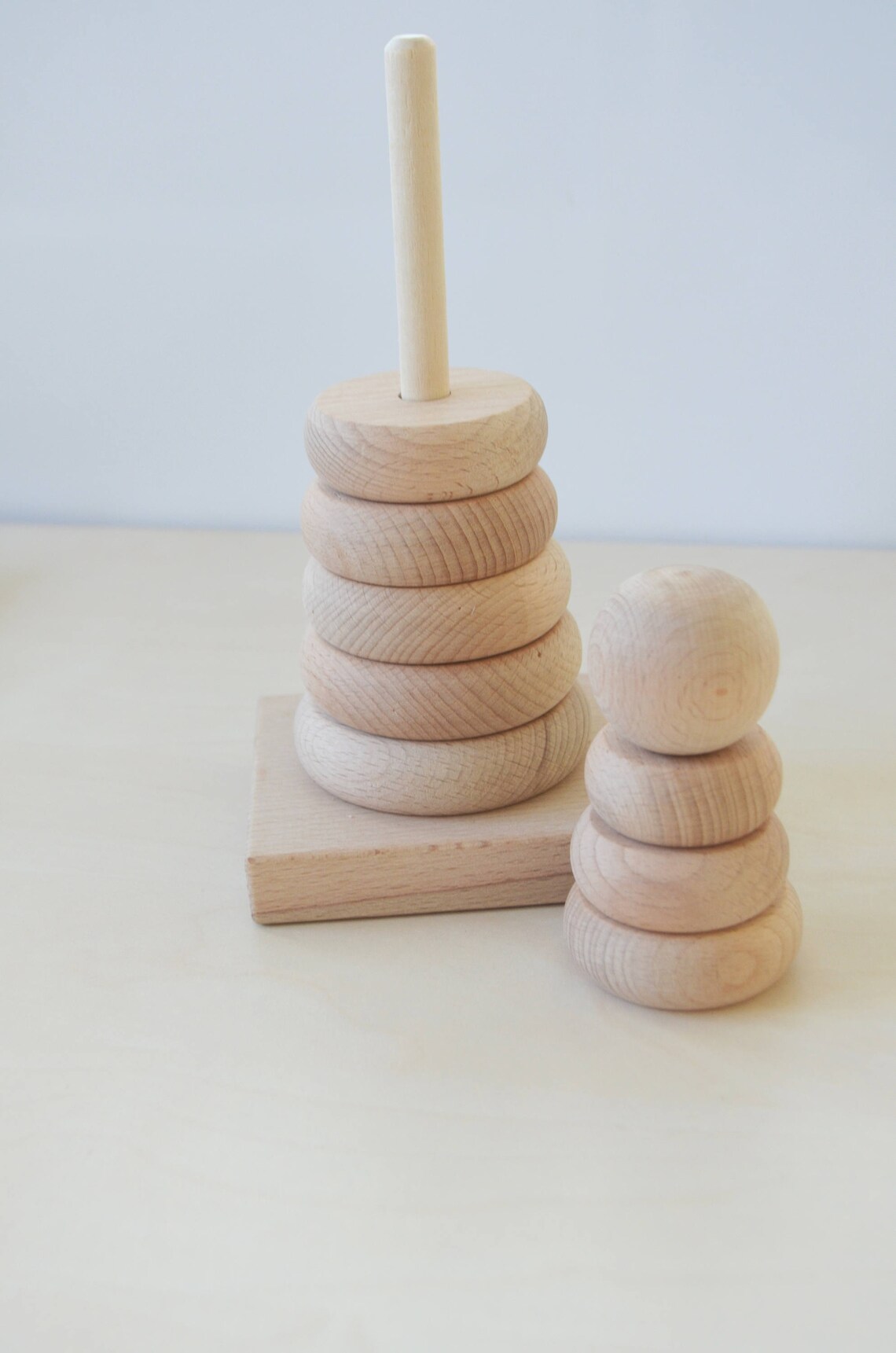 Wooden Pyramid Wooden Stacking Toy Educational Toy Etsy