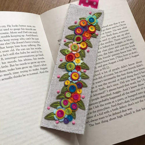 Bookmark Handmade Bookmark Felt Embroidered Bookmark Etsy UK