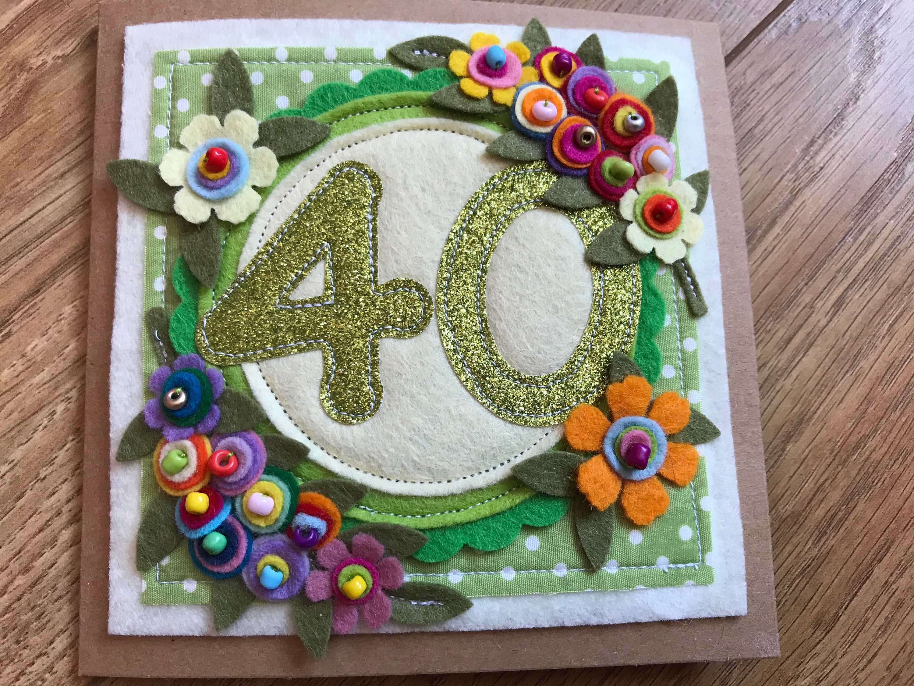 40th birthday card 40th birthday 40th happy 40th birthday | Etsy