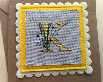 handmade cross stitched card