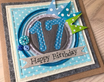 17th birthday, teenage birthday card, birthday card, 17th birthday card, teenager birthday card,