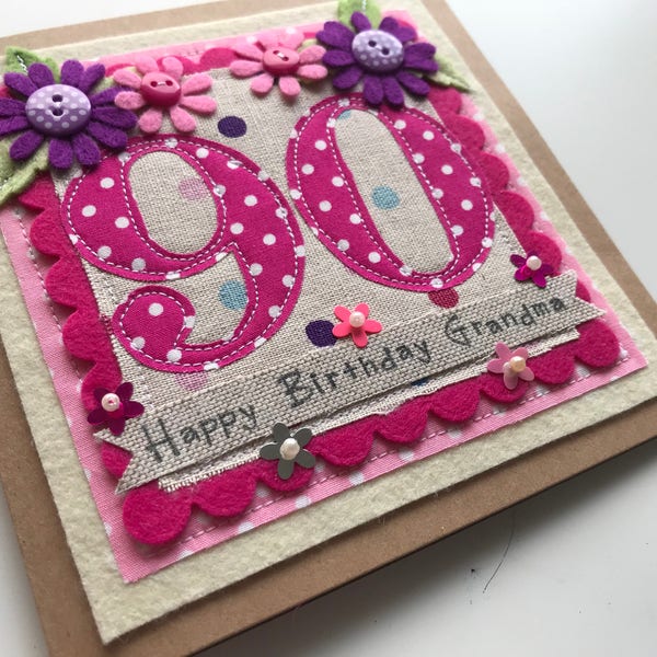 Happy 90th birthday | 90th Birthday card | 70th Birthday Card | Birthday Card | Special Birthday | Mum Card | Grandma | Grandad | Dad |