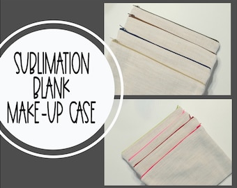 Sublimation blank make-up case- 100% Polyester- Fabric lined make-up case- Sublimation blank bridesmaid gift- Sublimation blank- Linen like