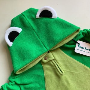 PRE-ORDER - Green Frog - Fleece Poncho & Car Seat Poncho (All in one) - Baby, Toddler and Kids