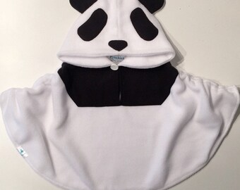 Panda - Fleece Poncho & Car Seat Poncho (All in one) - Baby, Toddler and Kids