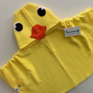 PRE-ORDER - Yellow Rubber Duck - Fleece Poncho & Car Seat Poncho (All in one) - Baby, Toddler and Kids