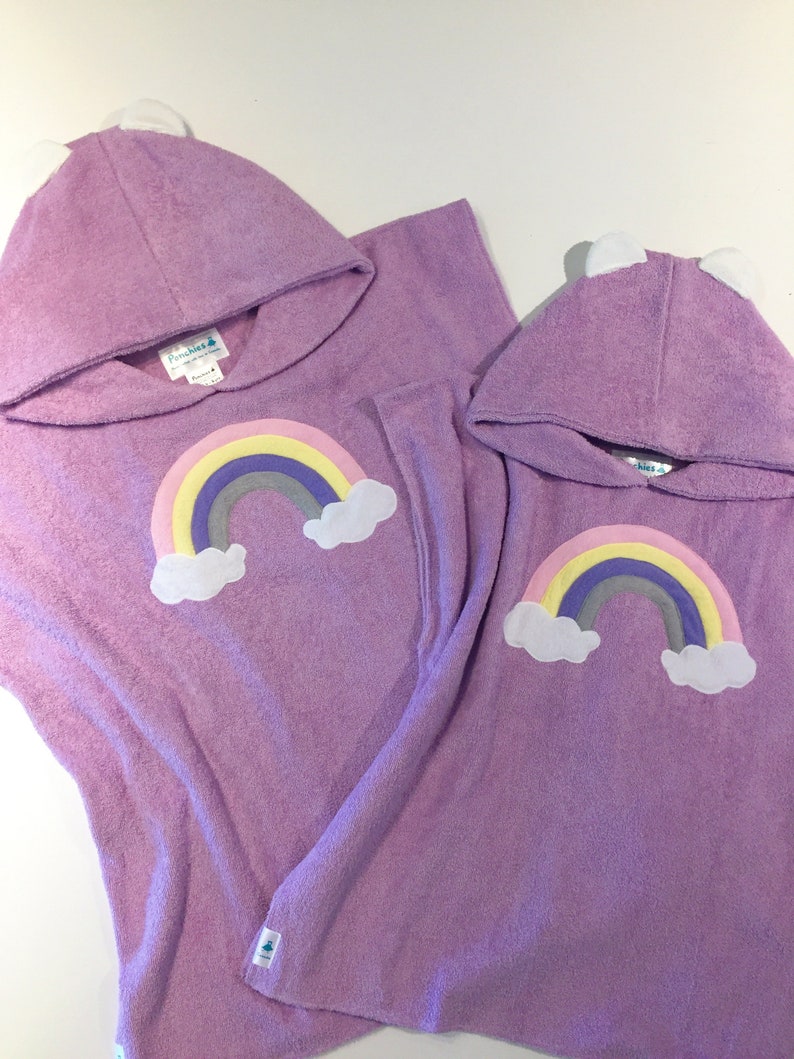 Bébé & enfant arc en ciel plage serviette Poncho éponge | Etsy