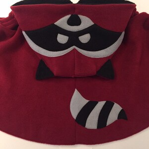 Burgundy Raccoon Fleece Poncho & Car Seat Poncho all in - Etsy UK