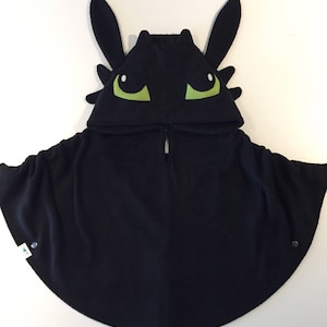 PRE-ORDER - Black Dragon - Fleece Poncho & Car Seat Poncho (All in one) - Baby, Toddler and Kids