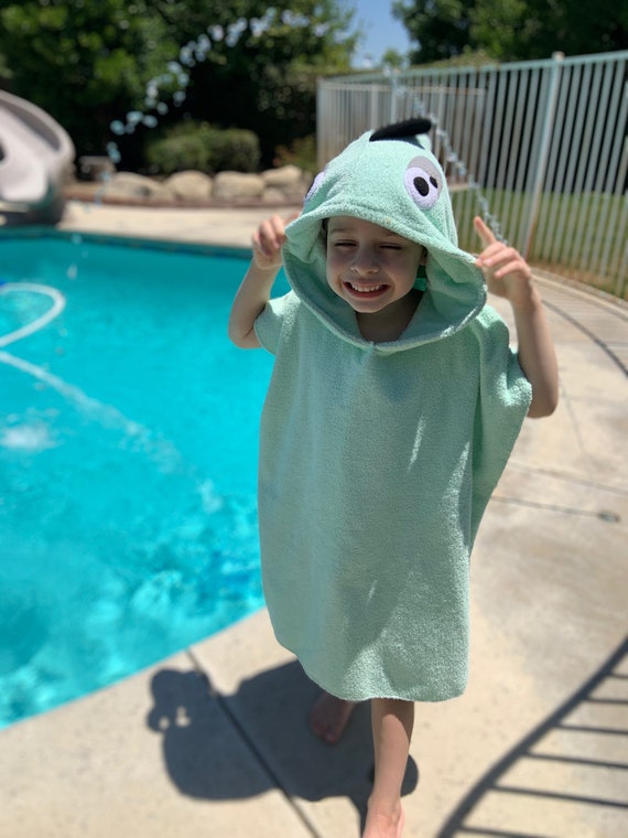 dinosaur towel poncho