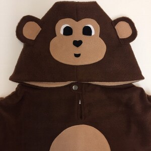 Monkey Fleece Poncho & Car Seat Poncho All in one Baby, Toddler and Kids image 4