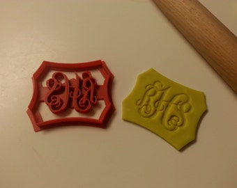 Custom Wedding Monogram Cookie Cutter