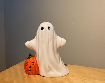Halloween - Ghost and Jack O’Lantern - Ceramic Figurine