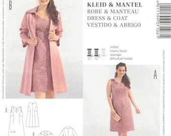 Coat + Sleeveless Dress | Burda 7108 | Plus Size 18 20 2224 26 28 | uncut