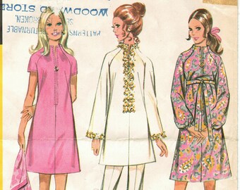 May include: A vintage sewing pattern for a maternity dress or top and pants. The pattern is McCall's 2557, size 16, bust 38. The pattern is for a step-by-step project and is 85C, 90 in Canada.