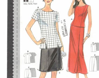 90s Fitted Two Piece Dress | Princess seams | Burda 3229 Size 8 10 12 14 16 18  uncut