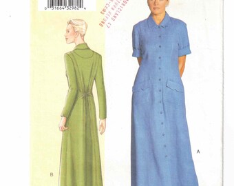 Shirt Dress | Back Tie, Long or Short Sleeves  | Today's Fit Sandra Betzina Vogue 7396  Bust 46 - 55 Size G H I J uncut
